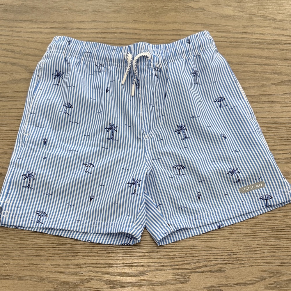 INGEAR Boys (sz 8/10) Printed Swim Shorts - Summer Stripe